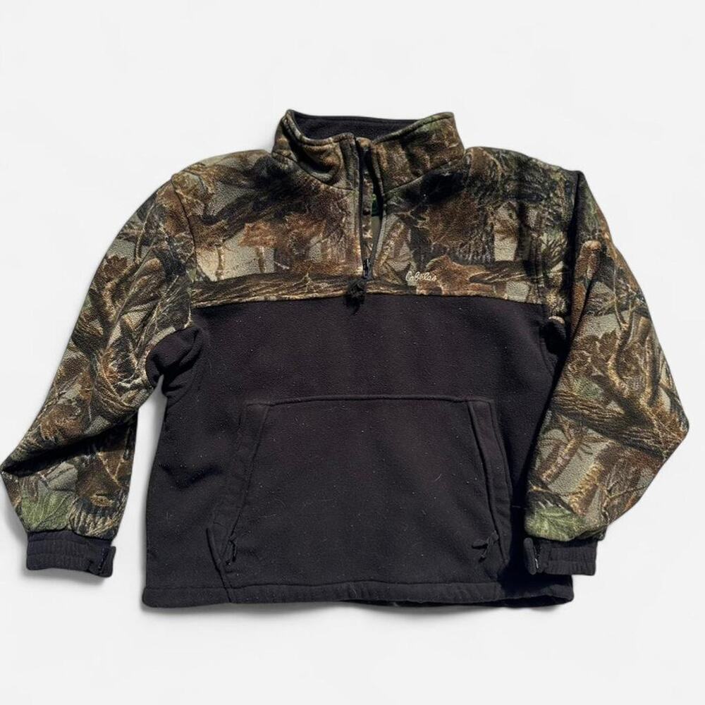 Cabelas kids camo fleece quarter zip